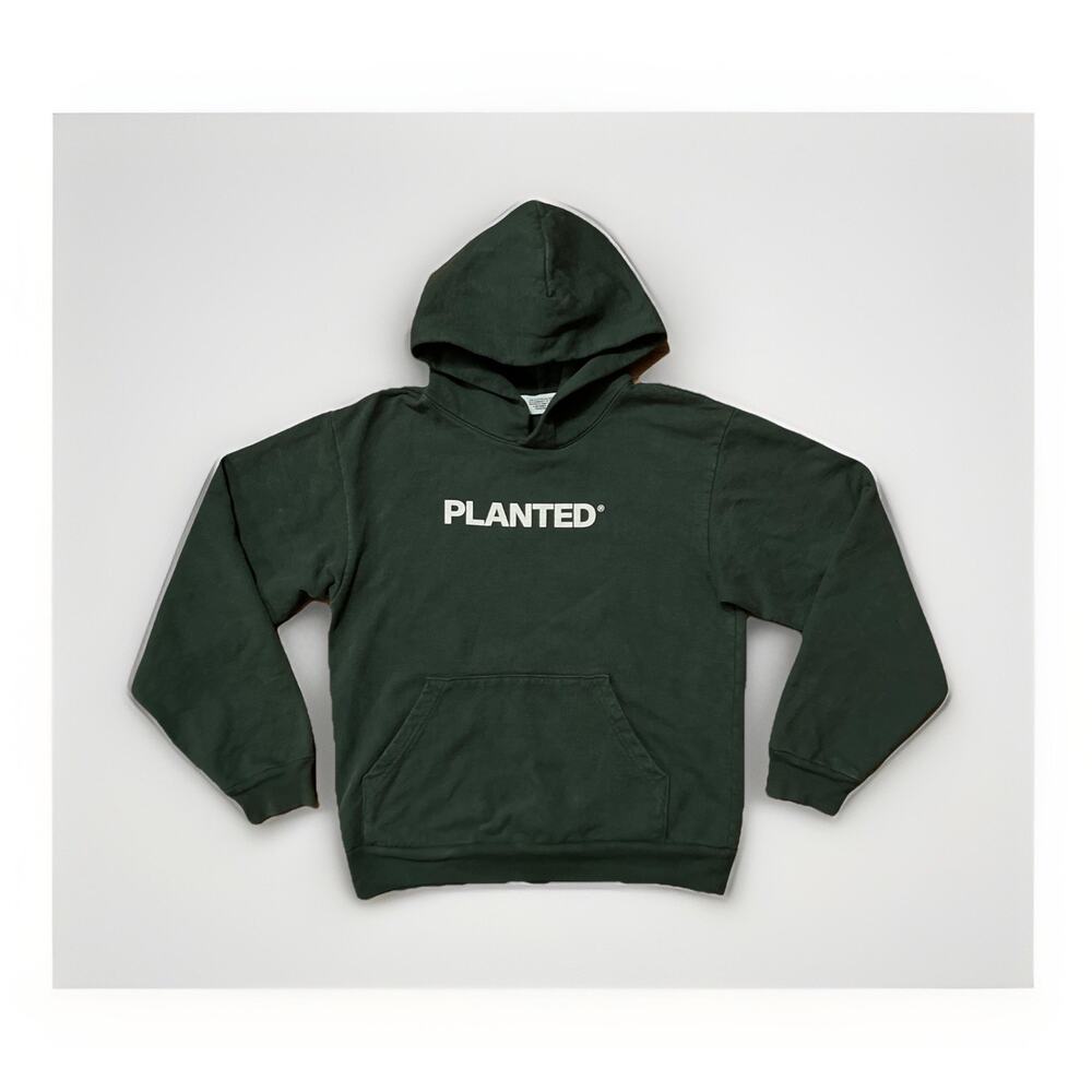 Planted Hoodie Vic Blends Brand Streetwear Ivy Green Essential Sweatshirt Small